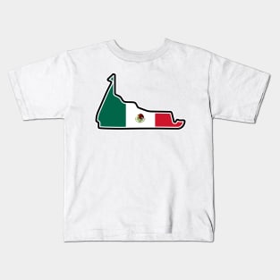 Autódromo Hermanos Rodríguez - Modern [flag] Kids T-Shirt